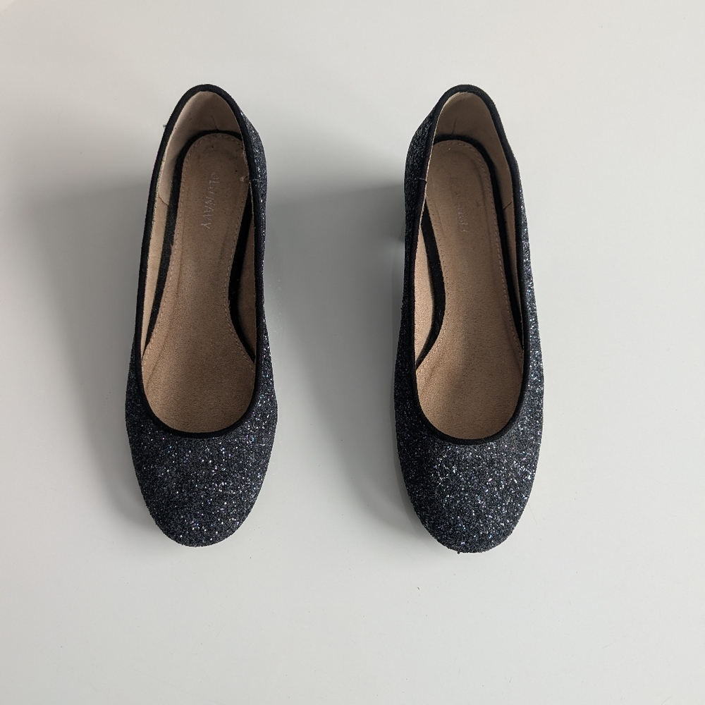 Glittery Sparkle Black Baby Heels